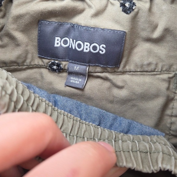 Bonobos Mens 7 Inch Inseam Khaki Tan Embroidered Floral Pull On Shorts Medium - Picture 3 of 6